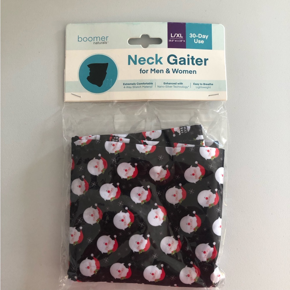 Boomer naturals Neck Gaiter Christmas Santa Claus For Men and Women Size L/XL